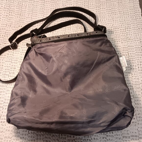 thirty-one women's 'Everything' black tweed dot 3 way adjustable purse bag - Picture 11 of 15